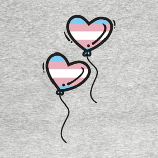 transgender valentine heart balloons, lgbt valentine gift idea, gift idea for lgbtq+ couple T-Shirt